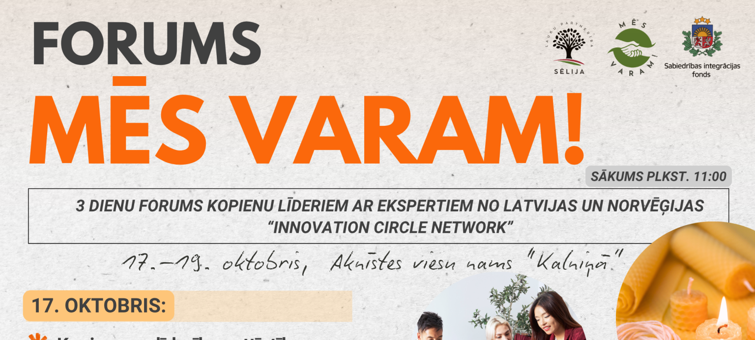 FORUMS “MĒS VARAM” AKNĪSTĒ – KOPIENU SADARBĪBAI UN LAUKU ATTĪSTĪBAS STIPRINĀŠANAI