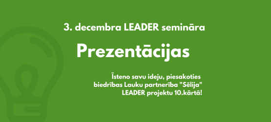 Prezentācijas un materiāli no 3.decembra LEADER semināra